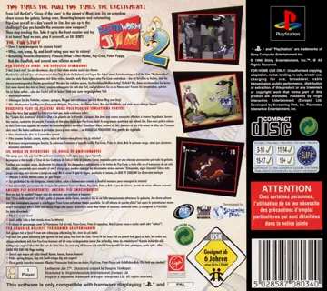 Earthworm Jim 2 (EU) box cover back